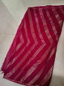 Maroon & Gold Dupatta