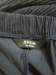 Shein Navy Textured Shirt &amp; pyajama Nightsuit