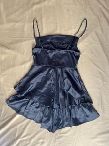 Cider Blue Satin Dress 💙