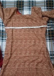 Stylish Brown Printed Kurta