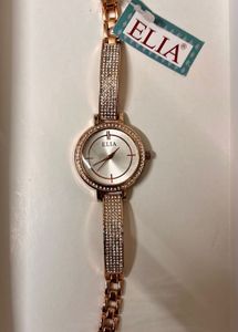 ELIA Rose Gold Crystal Watch