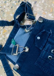 Stylish Denim Pinafore Dress