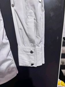 Women's Light Beige Button-Up Shirt