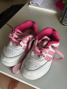 Toddler White & Pink Sneakers