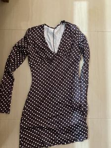 Polka Dot Long Sleeve Dress
