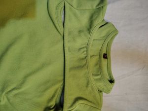 Lime Green Cut-Out Top with thumb hole