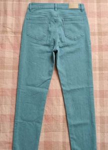 Teal High-Waisted Jeans