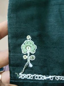 Sea Green Saree With Blouse