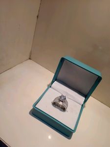 Zirconia Diamond Ring Pure Silver 925(Wt:5.000gm)