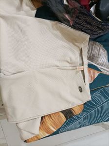 Cream Flared Pants