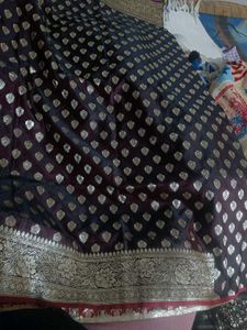 New pure zari silk saree with blouse piece
