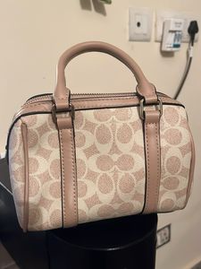 Coach baby pink  Mini Barrel Bag