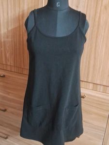 Black Mini Dress with Pockets