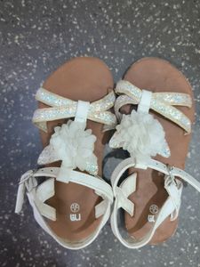 Mothercare White Sandals For Girls - Size 9