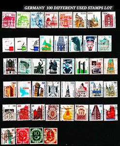 100 Vintage German Postage Stamps