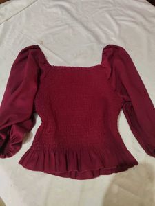 Chic Smocked Peplum Top