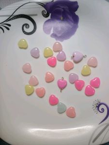 Jelly Heart Charms(pack of 20)