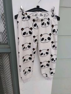 Cute Panda Print Fleece Top
