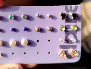 Assorted Stud Earrings Set - Multiple Styles