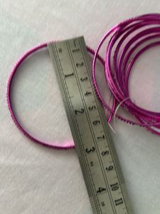 30 Pcs Metal Bangles- Magenta, Sea Blue, Purple