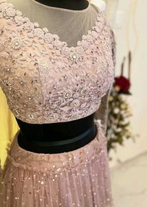SALE price designer lehenga dusky pink shade