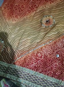 Designer Saree with Sequins and Mirror Work