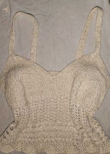 Sparkly Cream Knit Top