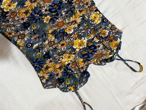 Floral Print Corset Mini Dress