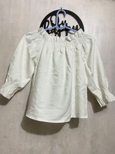 Chic Off-Shoulder White Blouse