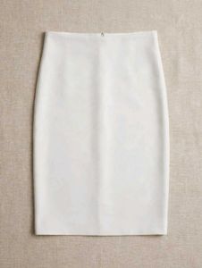 Classic White Pencil Skirt