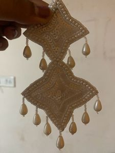 white Pearl Handmade Earrings