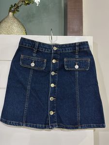 Classic Blue Denim Skirt