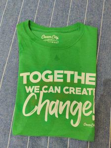 Green Graphic T-Shirt - Together We Can Create Cha