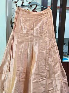 Elegant Peach Embellished Kurta with skirt