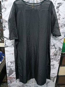 Chic Black Net 🥳Sleeve Kurta