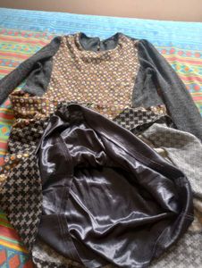 Boho Tiered Print Long Sleeve Dress