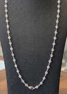 Elegant Crystal Beaded Chain Necklace