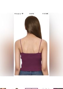 ONLY Casual Sleeveless Solid WomenPurple Top