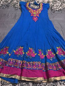 Vibrant Blue Embroidered Kurta Set