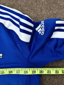 Adidas Blue 1/4 Zip Football Training Top