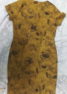Stylish Yellow Ruffled Dress