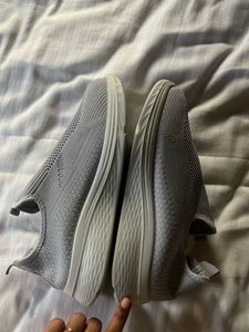 Comfortable Grey Slip-On Sneakers