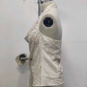 Embellished Halter Neck Top