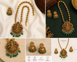 Antique Gold Temple Jewellery Set