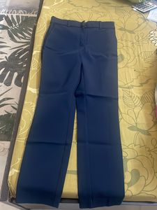 Navy Blue Straight Leg Trousers