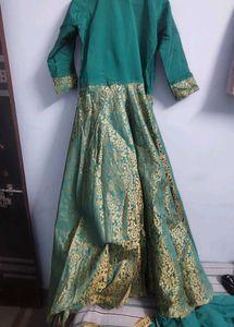Green Lehenga Choli heavy  Golden Embroidery
