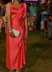 Contemporary Saree Dress Self Designed