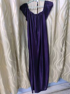 Purple Sexy Night Dress With Shrug