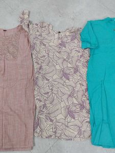 Bundle of 3 Women's Kurtas