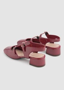 Chic Burgundy Block Heel Slingbacks
